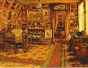 johan krouthen Stiftsbibliotekarie Segersteen i sitt hem oil painting picture wholesale